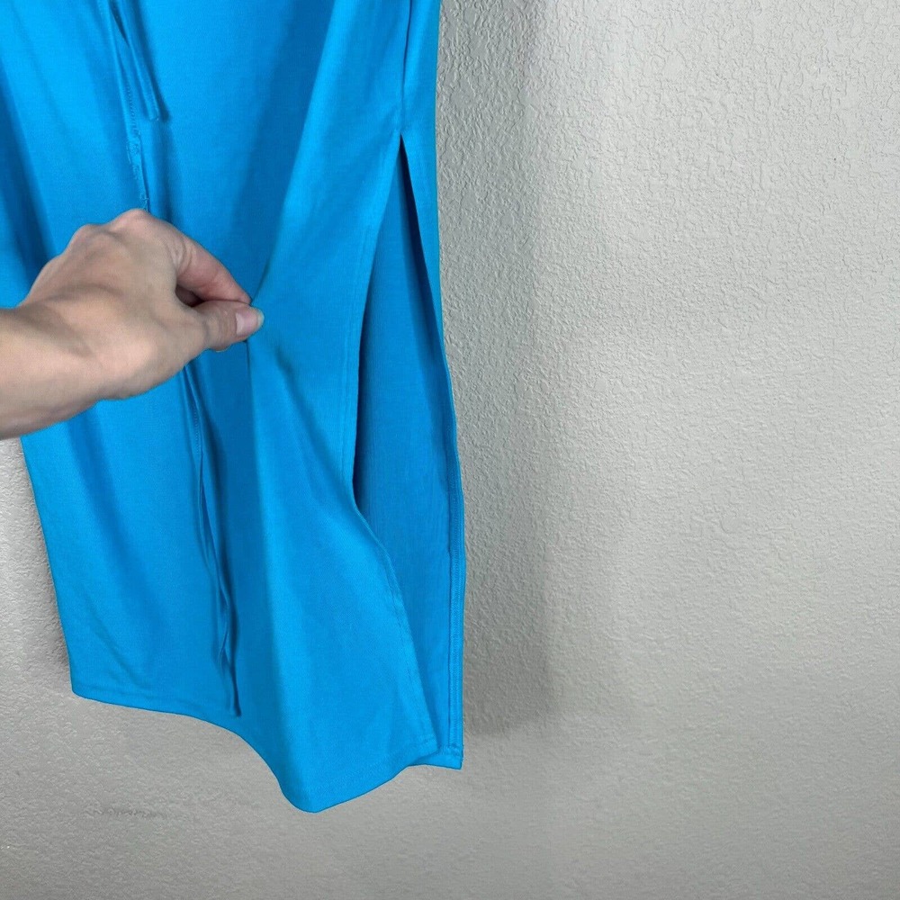 We Wore What Women's Halter Neck Ribbed Mini Cocktail Dress Blue Small - Picture 5 of 12